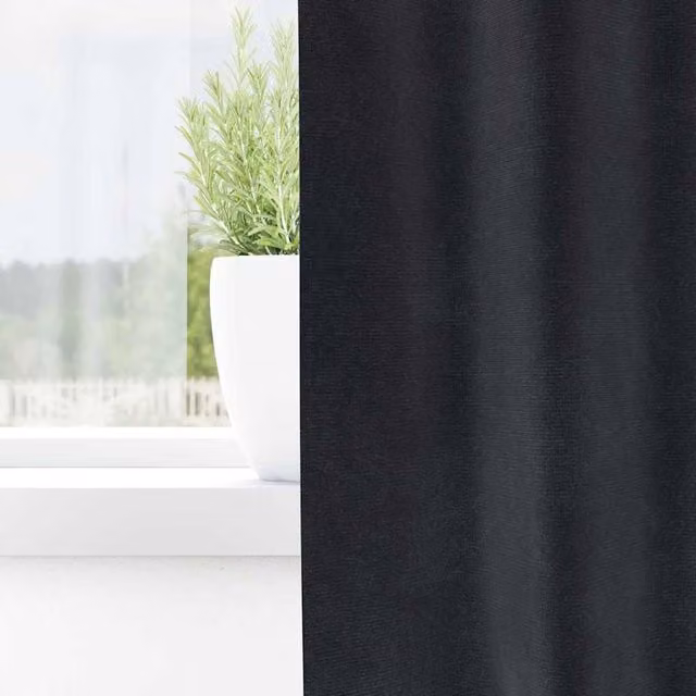 Berkfield Home Elegant Dark Grey Velvet Blackout Curtains with Top Tape, 2 Pack – 1