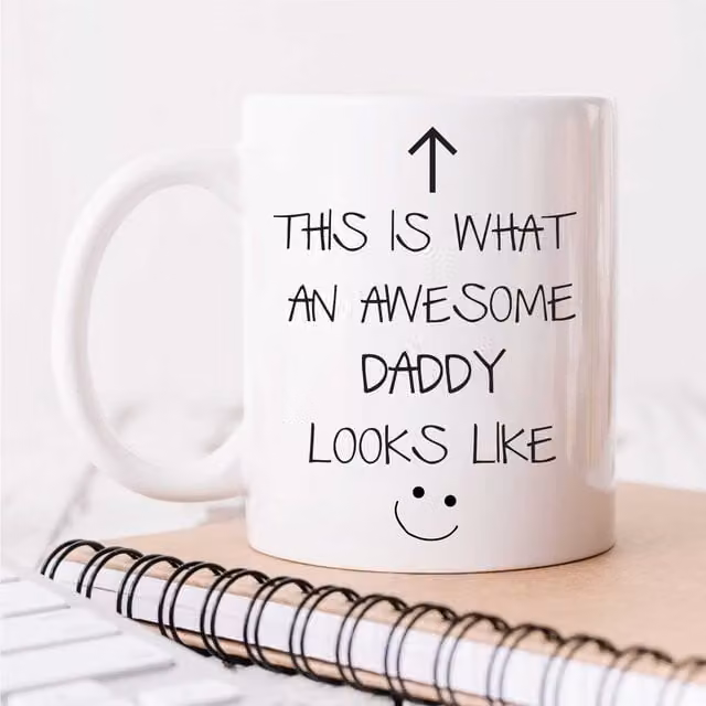 60 Second Makeover This Is What An Awesome Daddy Looks Like V2 Ceramic Mug in White