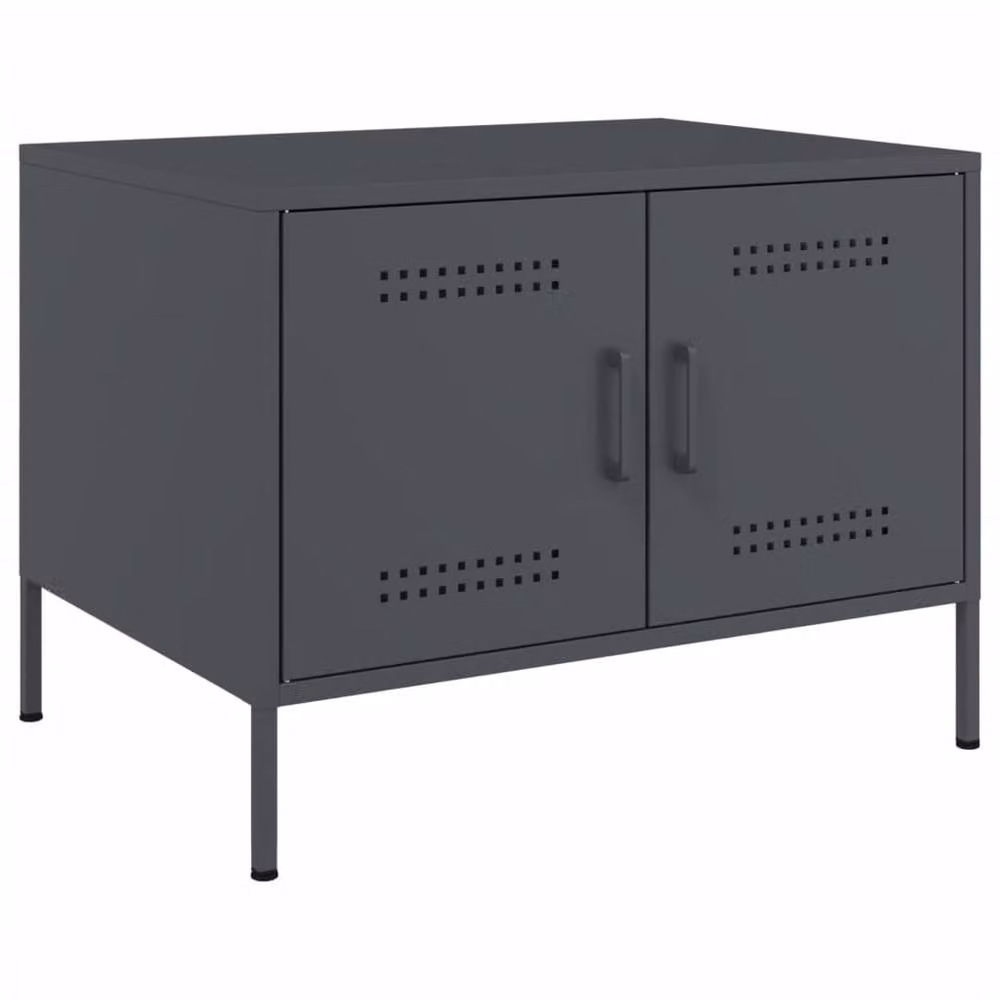 Berkfield Home Anthracite Metal Coffee Table in Grey, W/D/H: 68 x 50 x 50.5 cm – 2