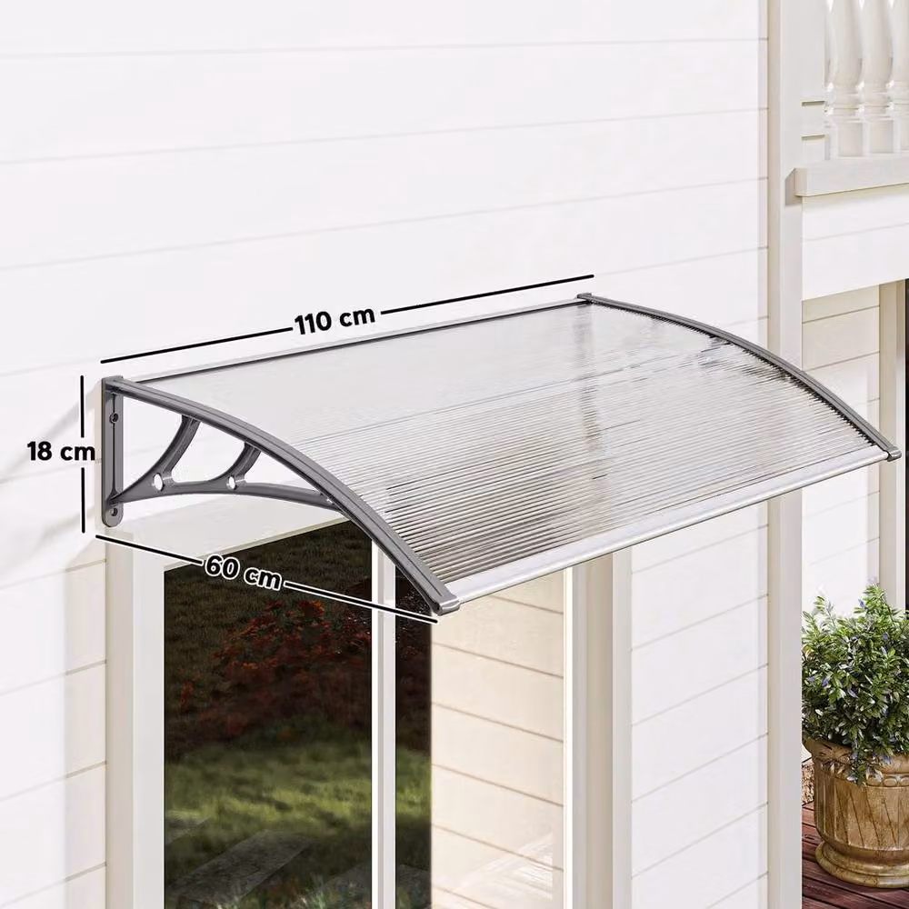 Kelvenix Grey Outdoor Door Canopy Awning and Rain Shelter – 2