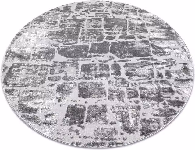 RugsX Mefe Modern Round Grey Rug, Diameter: 200 cm