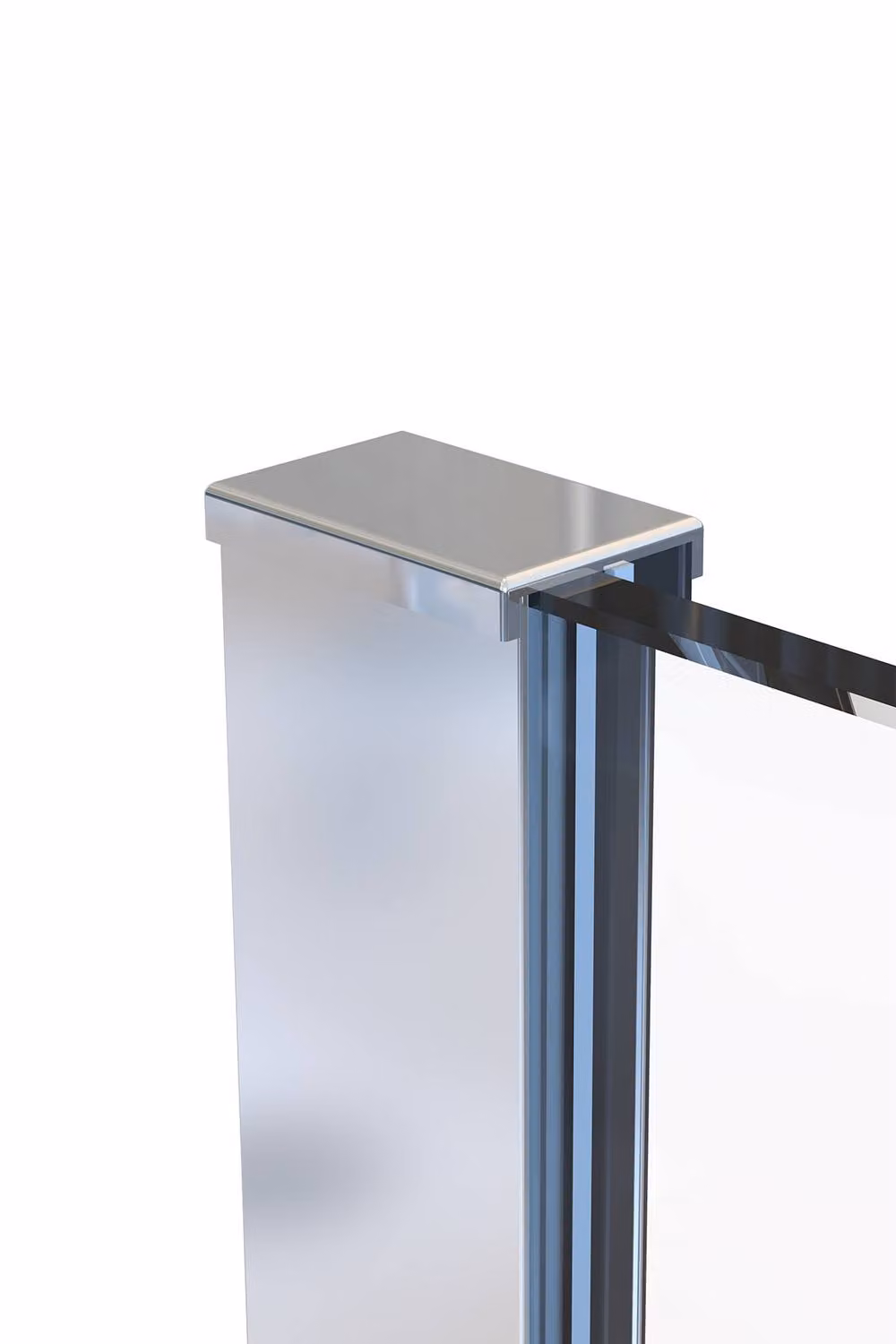 Living and Home Walk-in Fixed Clear Glass Bath Shower Screen