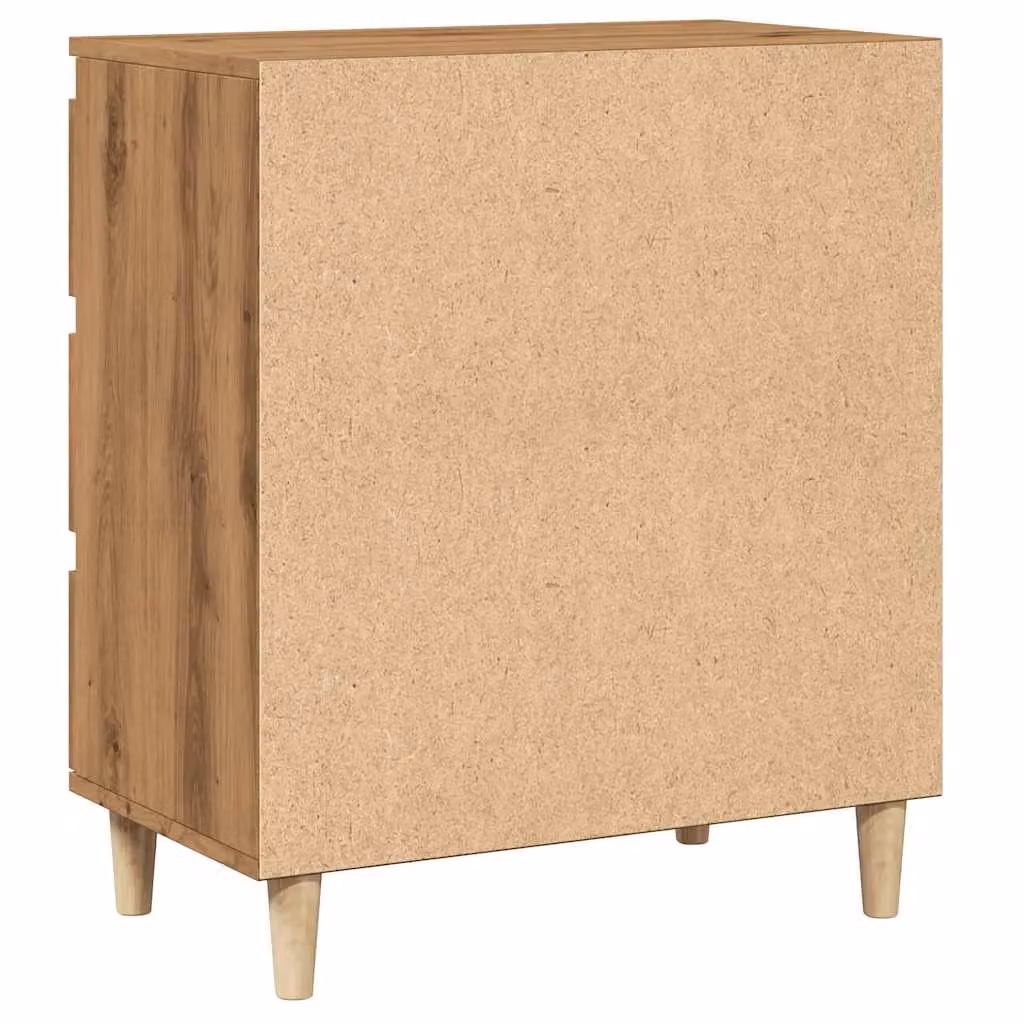 Berkfield Home Artisan Oak Sideboard in Brown, W/D/H: 60 x 35 x 70 cm – 4