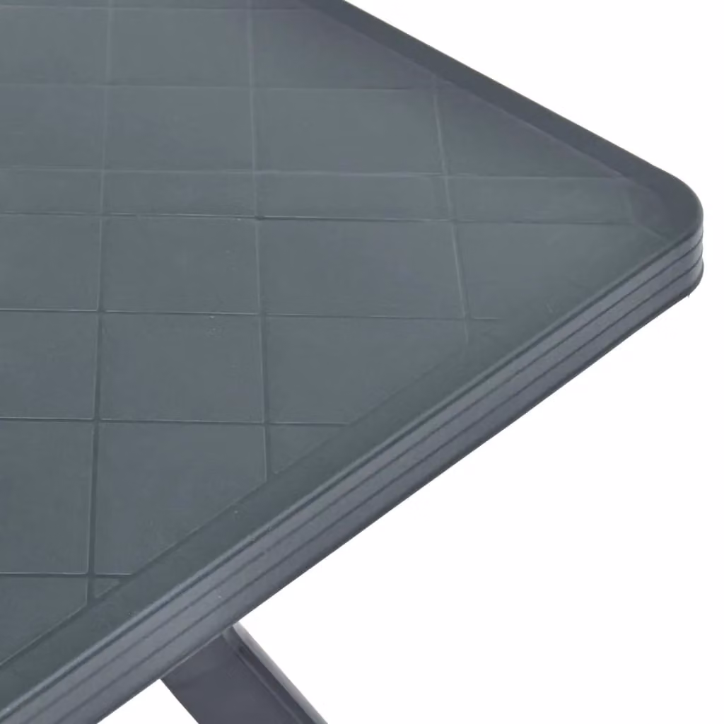 Berkfield Home Bistro Table in Anthracite and Black Plastic, W/D/H: 70 x 70 x 72 cm – 3