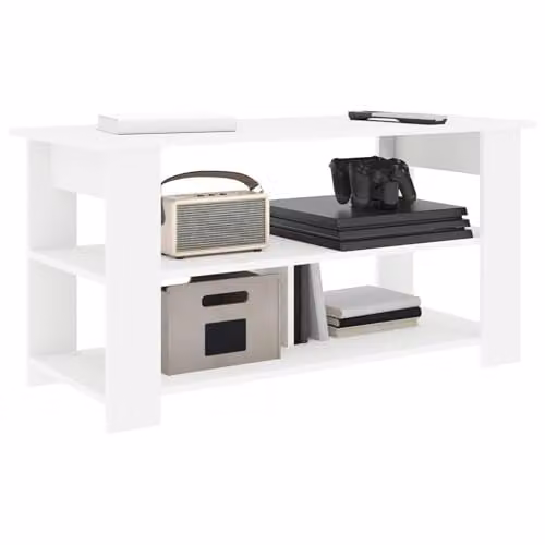 vidaXL Modern White TV Stand W/D/H: 100 x 40 x 50 cm – 1