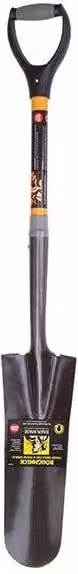 Roughneck Drain Spade with Short Handle in Black with Steel and Fibreglass Construction – 1