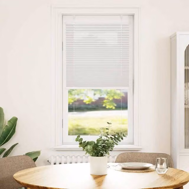 Berkfield Home Single Pleat Corded Blind in Light Grey, W: 64.4 cm, H: 150 cm, Semi-Transparent Polyester Fabric