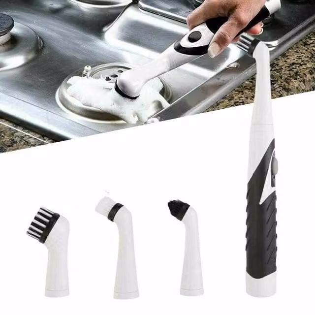 Kelvenix 4 In 1 Sonic Scrubber Cleaning Brush in White – 1