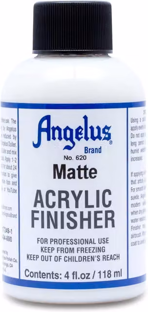 Angelus Matt Acrylic Finisher Transparent Water-Based Paint Sealant Coat 118 ml