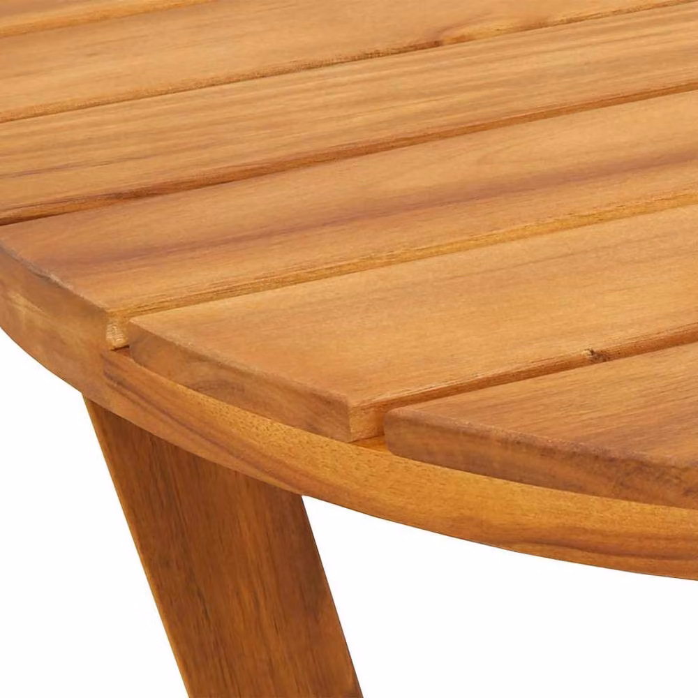 Berkfield Home Oval Garden Dining Table in Brown Solid Acacia Wood W/D/H: 150 x 90 x 75 cm – 6