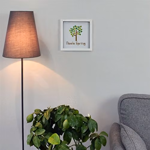 Nicola Spring Modern Square 3D Shadow Box Photo Frame, White, W/D/H: 20 x 20 x 3.5 cm – 3