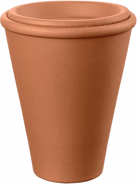 Aquado Classic Irrigation Planter Pot in Terracotta Ceramic, Diameter: 15.2 cm