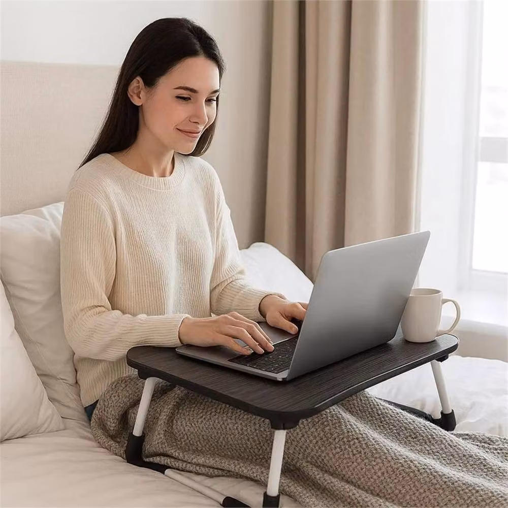 VOGREX Foldable Laptop Table and Portable Lap Desk in Black – 3
