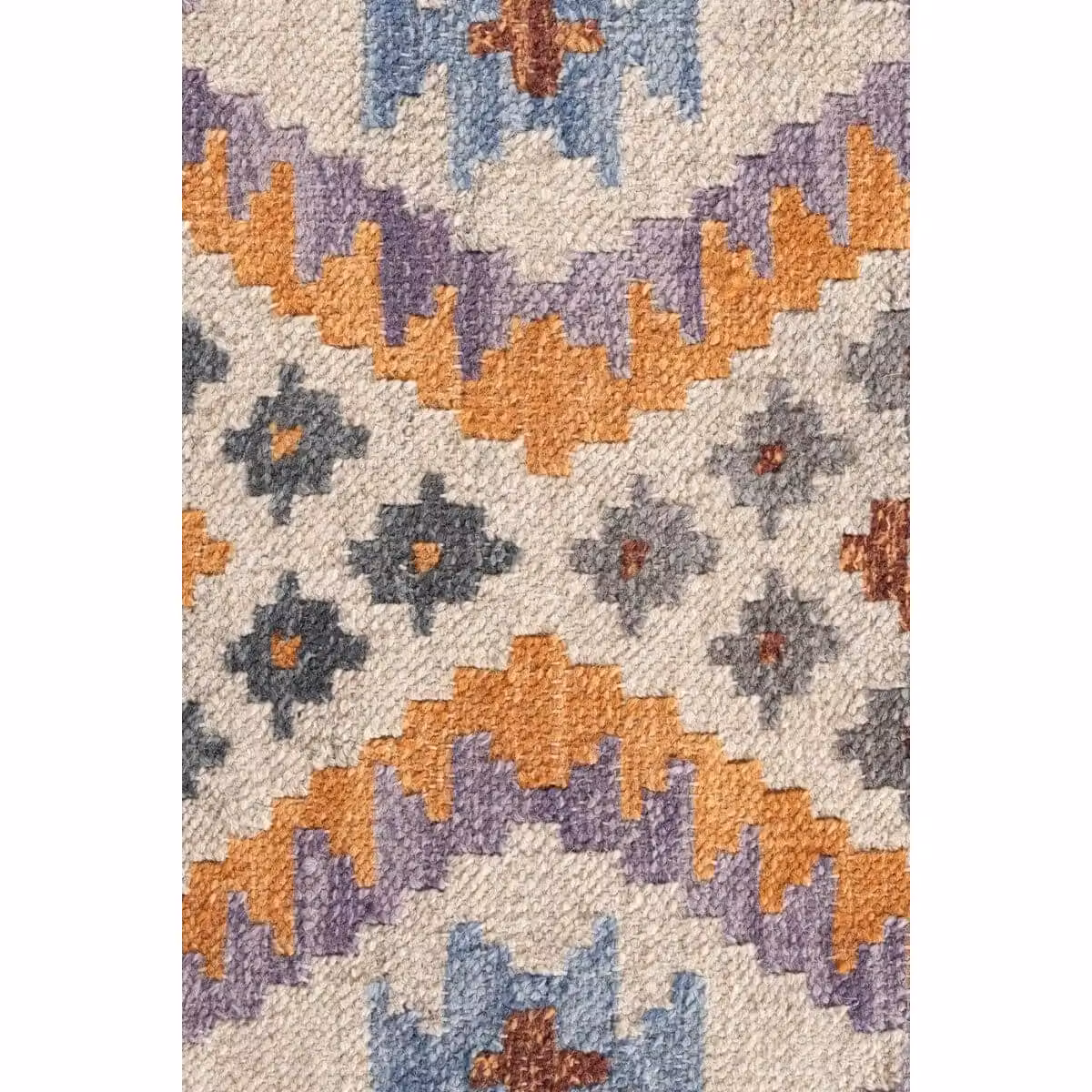 THE RUGS Kamal Afghan Kelim Rug, Handwoven Wool and Cotton Reversible Flat Weave, Multicolour and Beige, W: 120 cm, L: 170 cm – 2