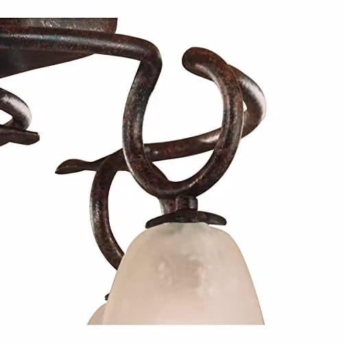 Netlighting Inspired Mantra Fusion Oberture 4 Light Ceiling Lamp, Brown and Black Oxide, E14 – 5