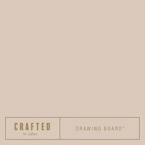 Crown Crafted Matt Emulsion Drawing Board Paint in Beige, 2.5L – 2