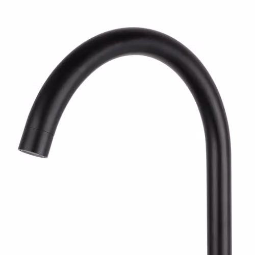 Nes Home Matt Black Modern Kitchen Sink Swivel Mixer Tap with Dual Lever – 3