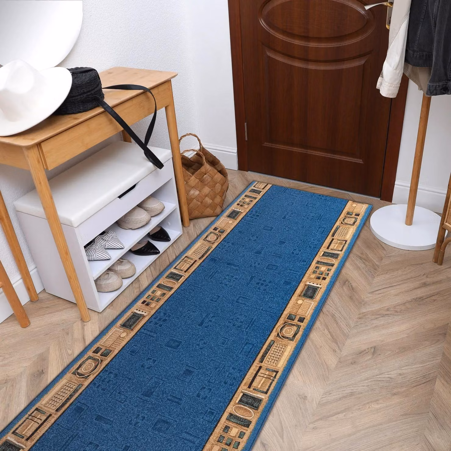 RugsX Jena Anti-Slip Runner, Blue, W: 120 cm, L: 190 cm – 3