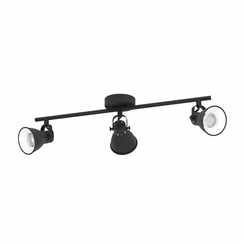 Eglo Seras 3-Light Industrial Black Metal Ceiling Light – 1