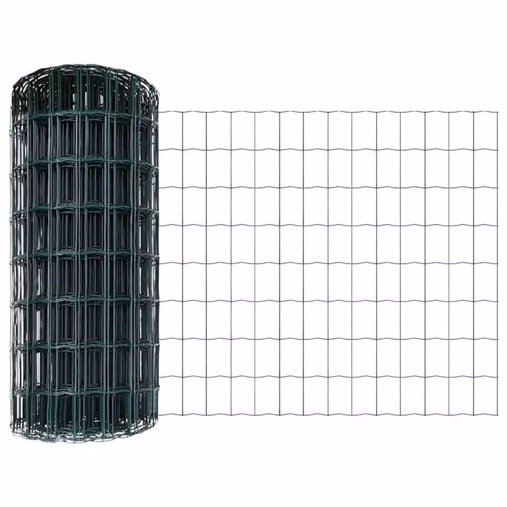 Berkfield Home Green Euro Fence PVC Coated Steel Rectangular Mesh, H: 0.6 m x W: 25 m – 2