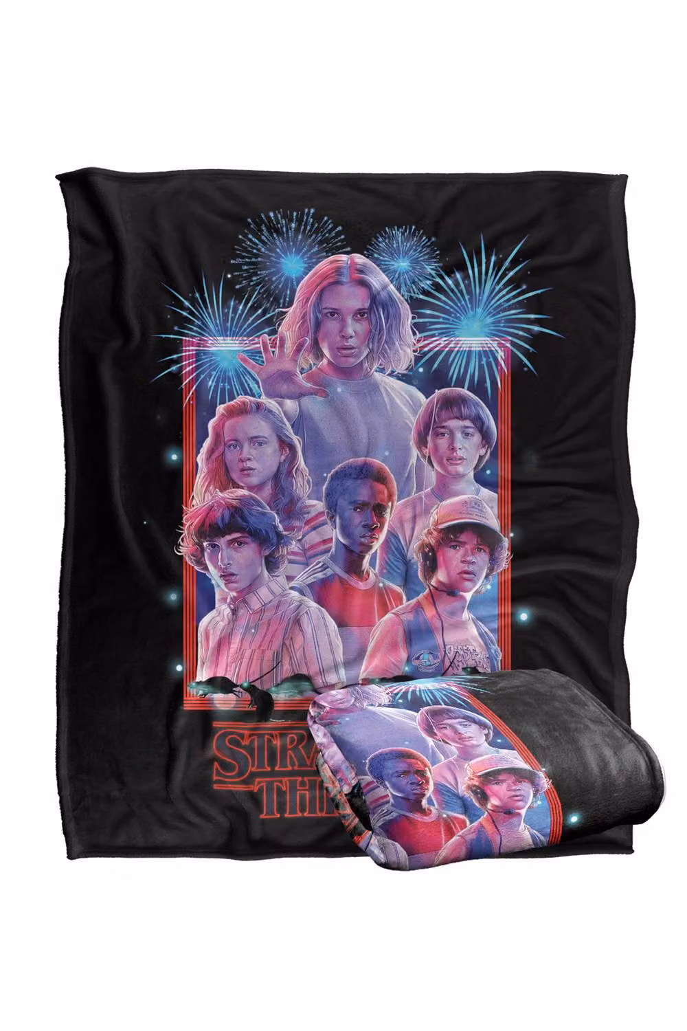 Stranger Things Season 3 July 4th Super Soft Throw Blanket, Multicolour, W: 152 cm, D: 127 cm – 2