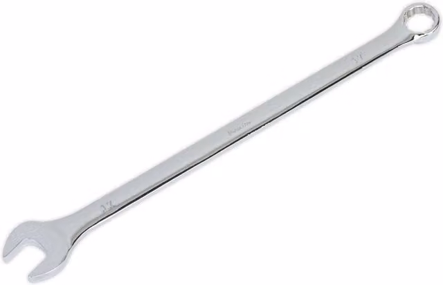 Loops Extra Long Combination Spanner, Chrome Vanadium Steel, Silver, 17 mm x 314 mm