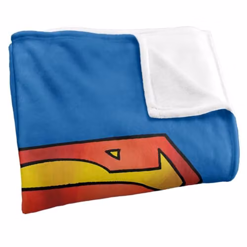 Warner Bros. Superman Realistic Chest Costume Super Soft Fleece Throw Blanket, Multicolour, W: 91.44 cm x L: 147 cm – 2