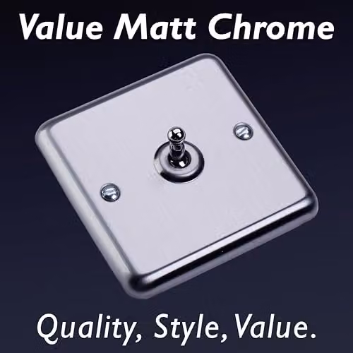 Varilight Classic Surface Mount Toggle Switch in Grey and Chrome – 3