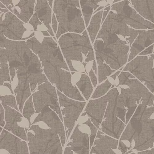 Graham & Brown Boutique Belle Floral Wallpaper in Taupe, Gold and Beige