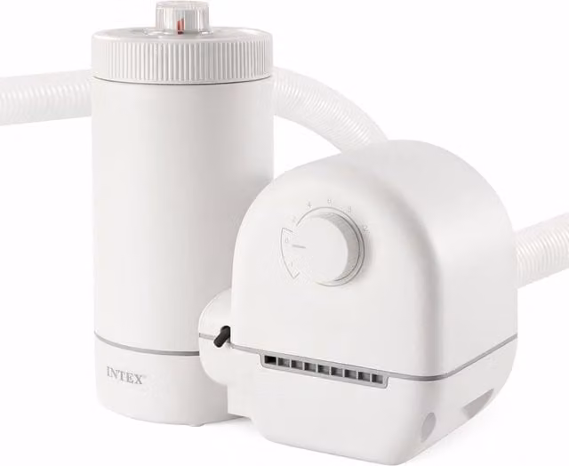 Intex Krystal Clear Cartridge Filter Pump for Pools up to 18ft, Grey and White