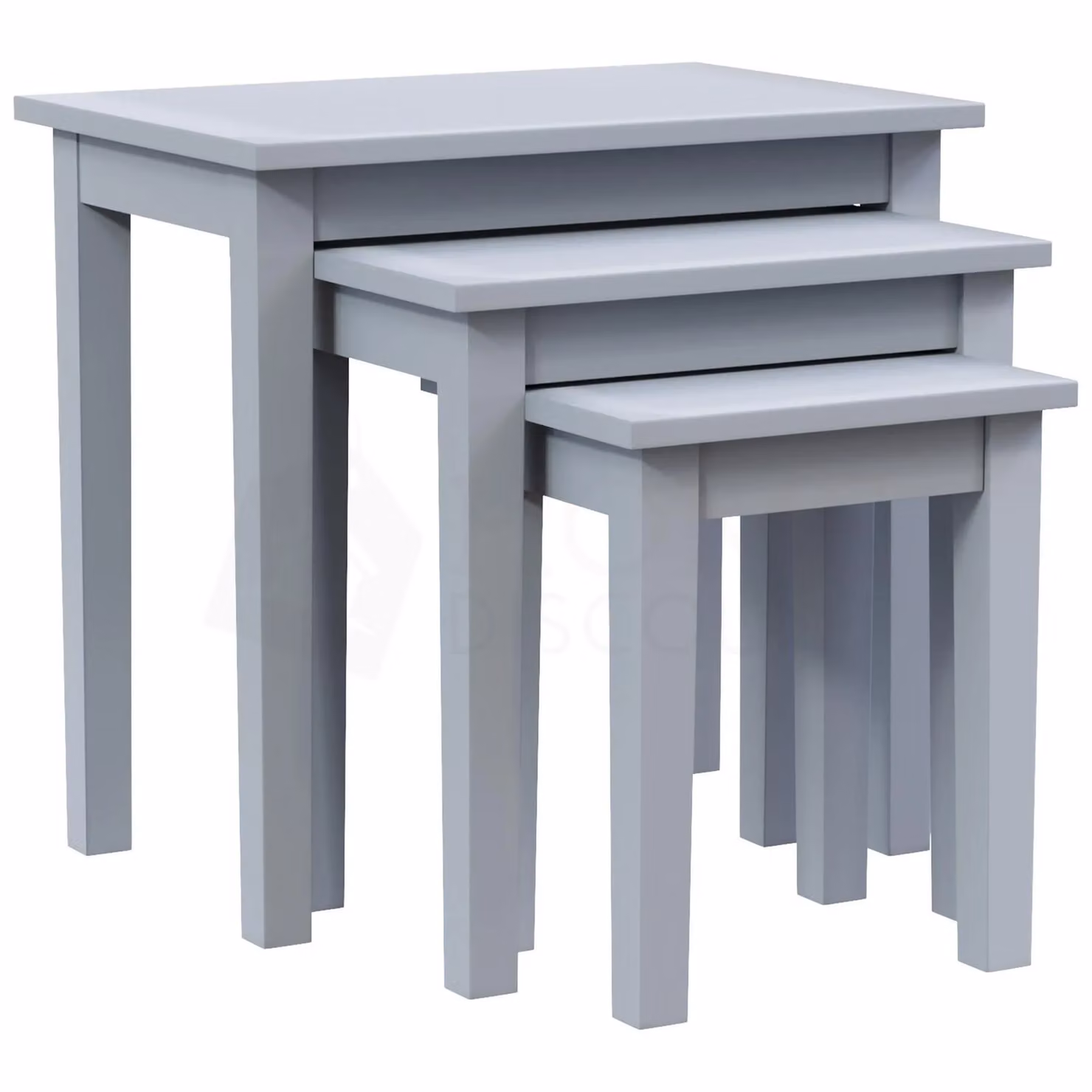 Vida Designs Yorkshire Nest of 3 Coffee Side Tables in Grey – 5
