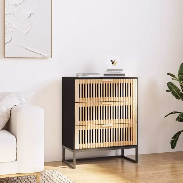 Berkfield Home Black Classic Sideboard in Engineered Wood W/D/H: 60 x 30 x 75 cm – 1