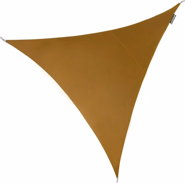 Kookaburra Water Resistant Triangle Sun Shade Sail in Brown with UPF 34 Protection