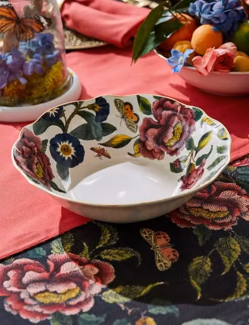 Spode Creatures of Curiosity Multicolour and Gold Floral Bone China Serving Bowl