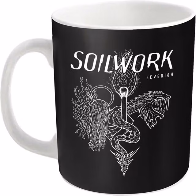 Soilwork Feverish Ceramic Mug in White, Black and Yellow