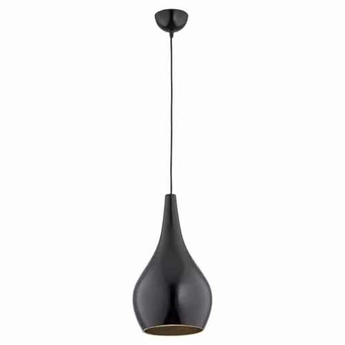 Netlighting Santana Dome Pendant Ceiling Light in Black Shine Black