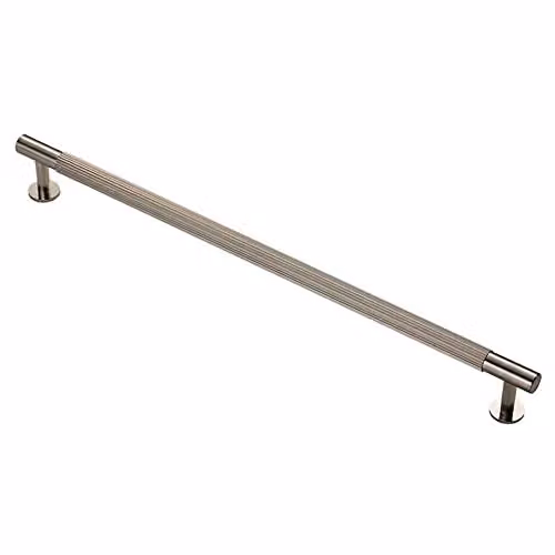 Loops Lined Bar Door Pull Handle in Brushed Silver