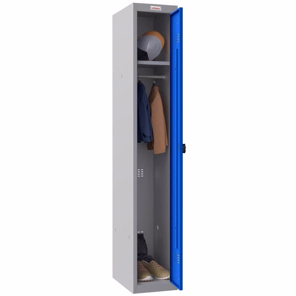 Phoenix Safe Company PL1133GBC Personal Locker in Grey and Blue with Combination Lock, H 180 cm x W 100 cm – 1