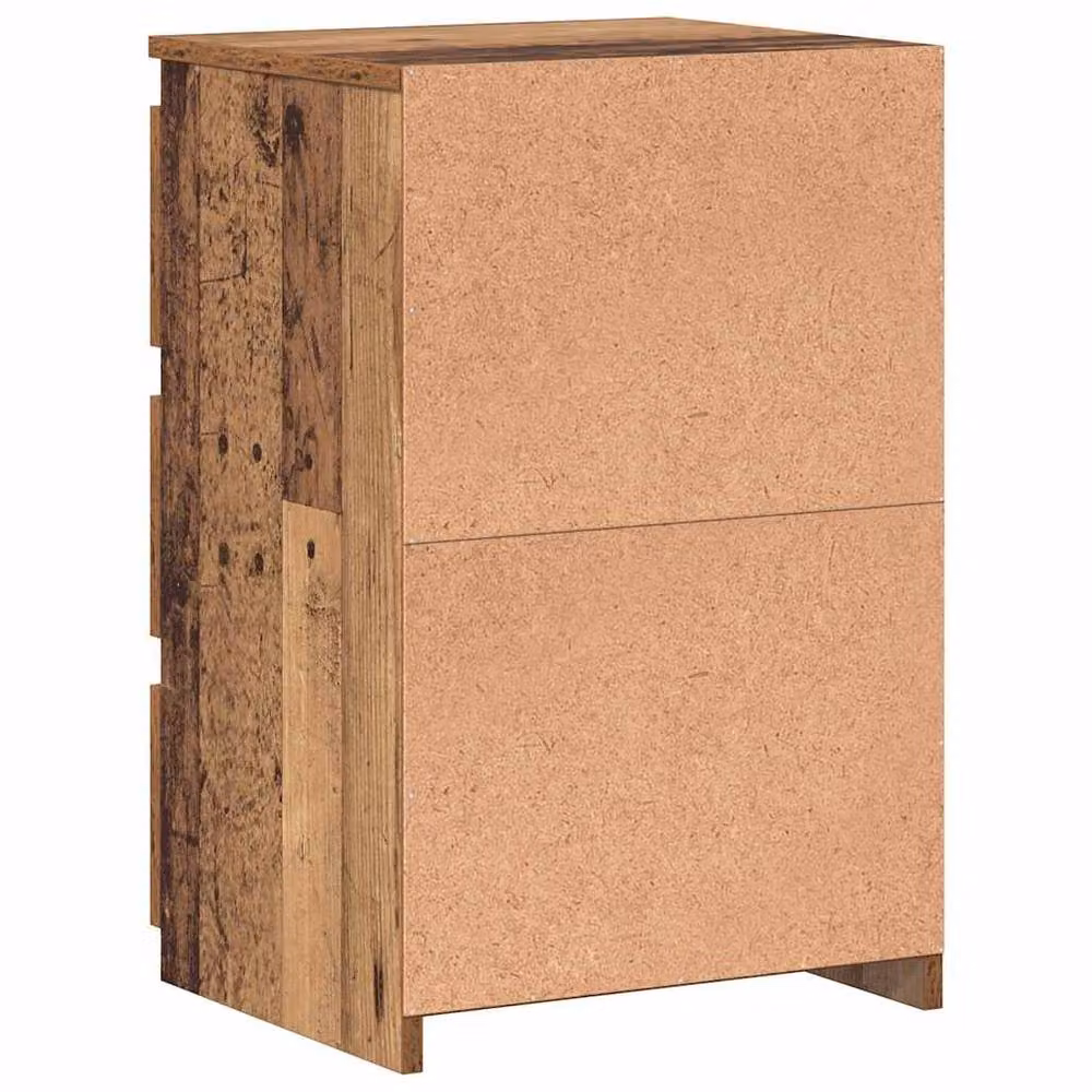 Berkfield Home Set of 2 Bedside Cabinets in Brown Old Wood, W/D/H: 40 x 35 x 62.5 cm – 5