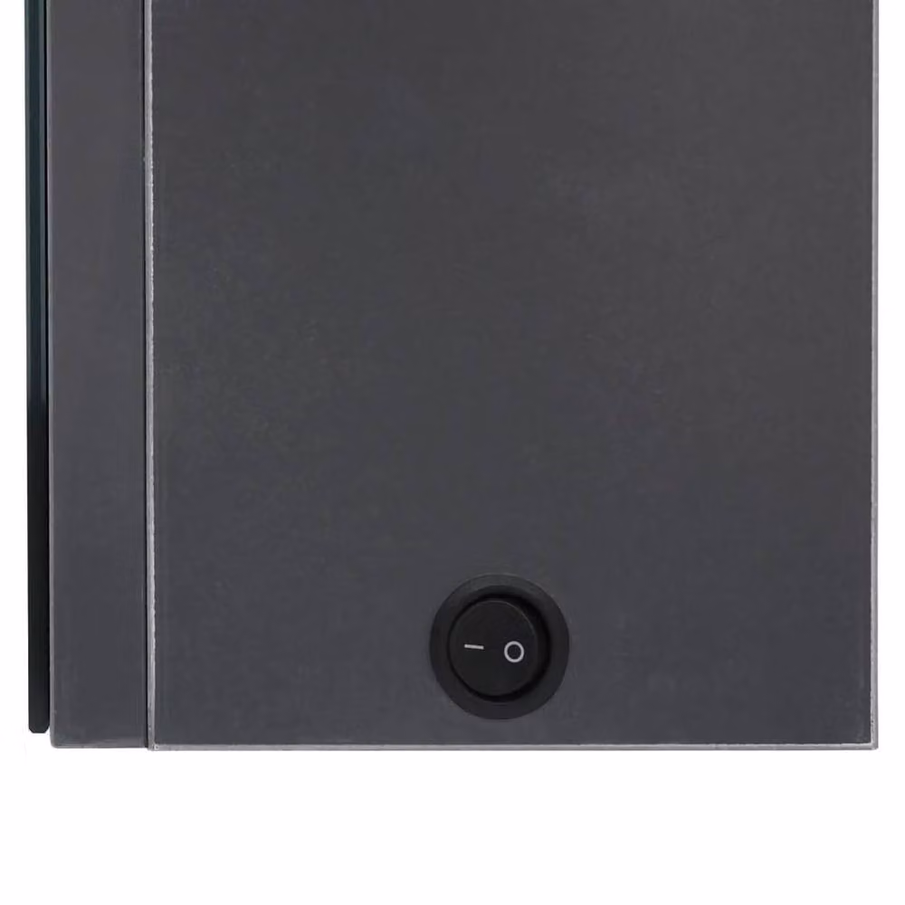 Berkfield Home LED Bathroom Mirror Cabinet in Grey, W/D/H: 89 x 14 x 62 cm – 4