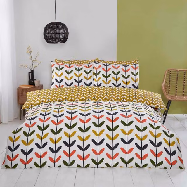 Rapport Reversible Floral Microfibre Duvet Cover Set, Multicolour, 180 x 200 cm
