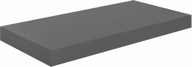 Berkfield Home Floating Wall Shelf in High Gloss Grey, W: 50 cm, D: 23 cm, H: 3.8 cm – 1