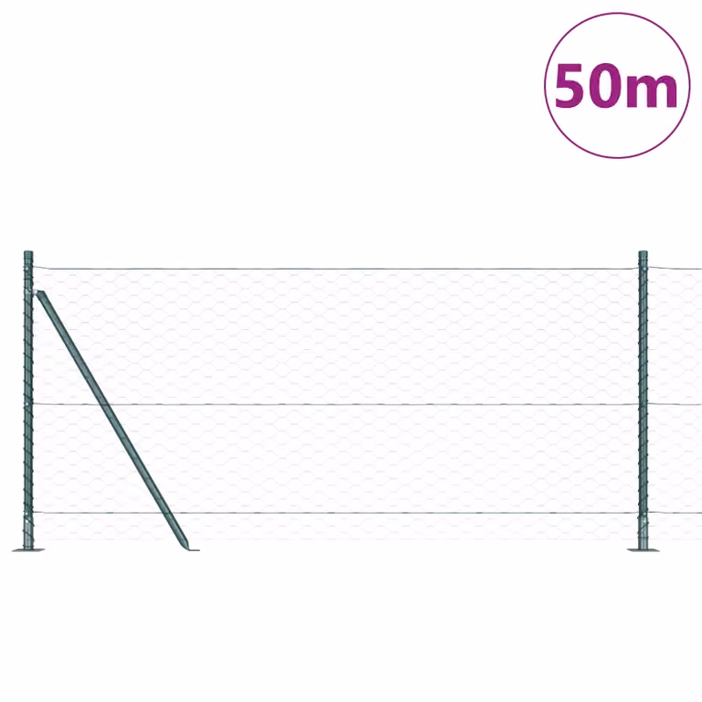 Berkfield Home Green Steel Hexagon Fence