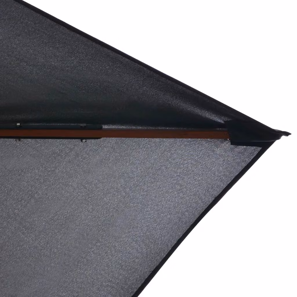 Berkfield Home Outdoor Parasol with Wooden Pole, Anthracite and Black, W/D/H: 300 x 200 x 200 cm – 2