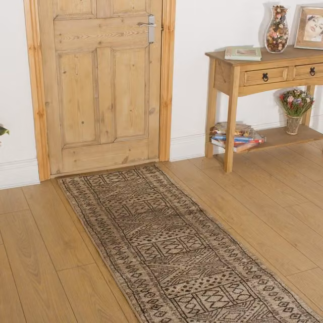 runrug Afrikans Hallway Carpet Runner Rug in Taupe, W/L: 70 x 270 cm – 1
