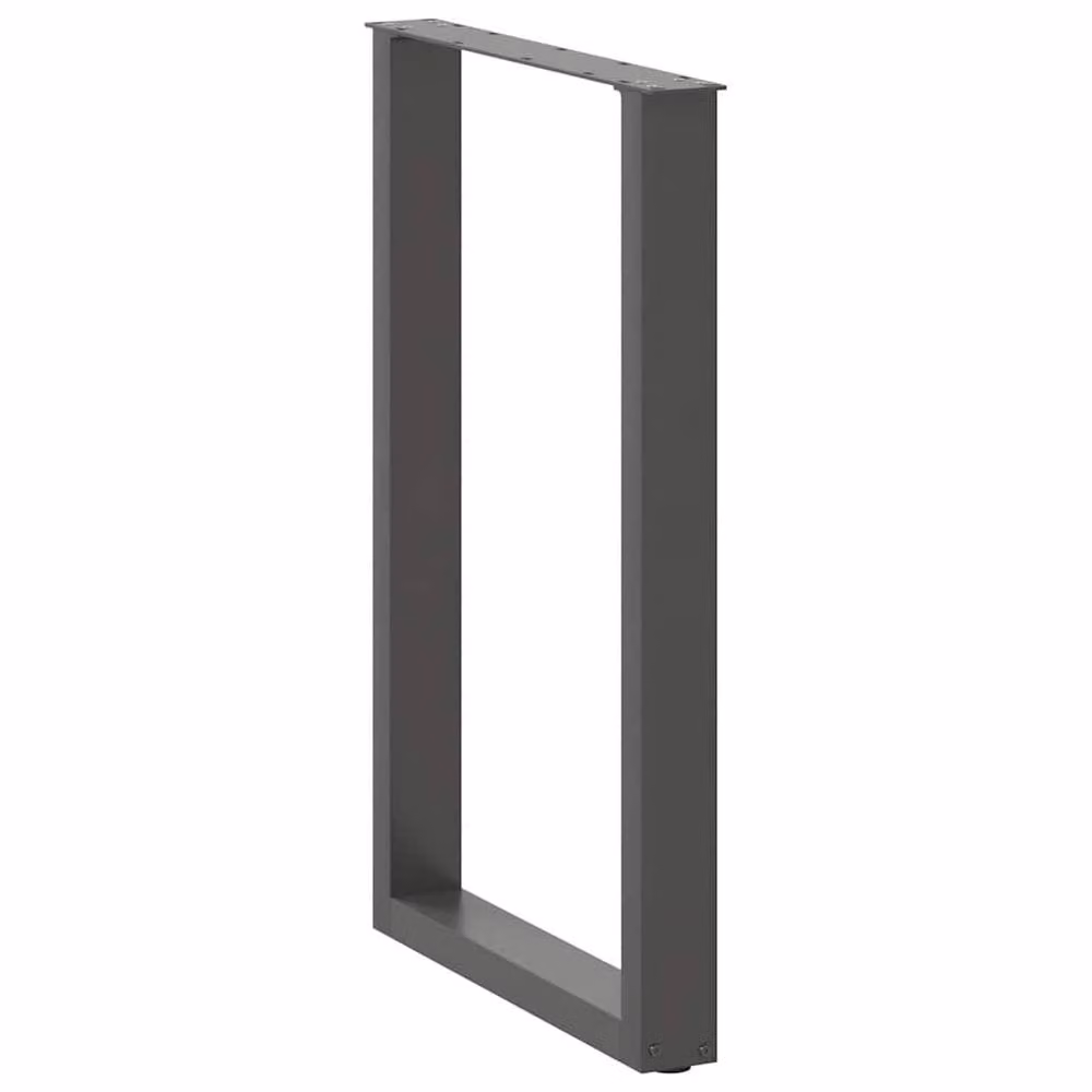 Berkfield Home U-Shaped Steel Coffee Table Legs, 2 Pieces, Anthracite and Black, H: 60 cm, W: 90-91 cm – 3