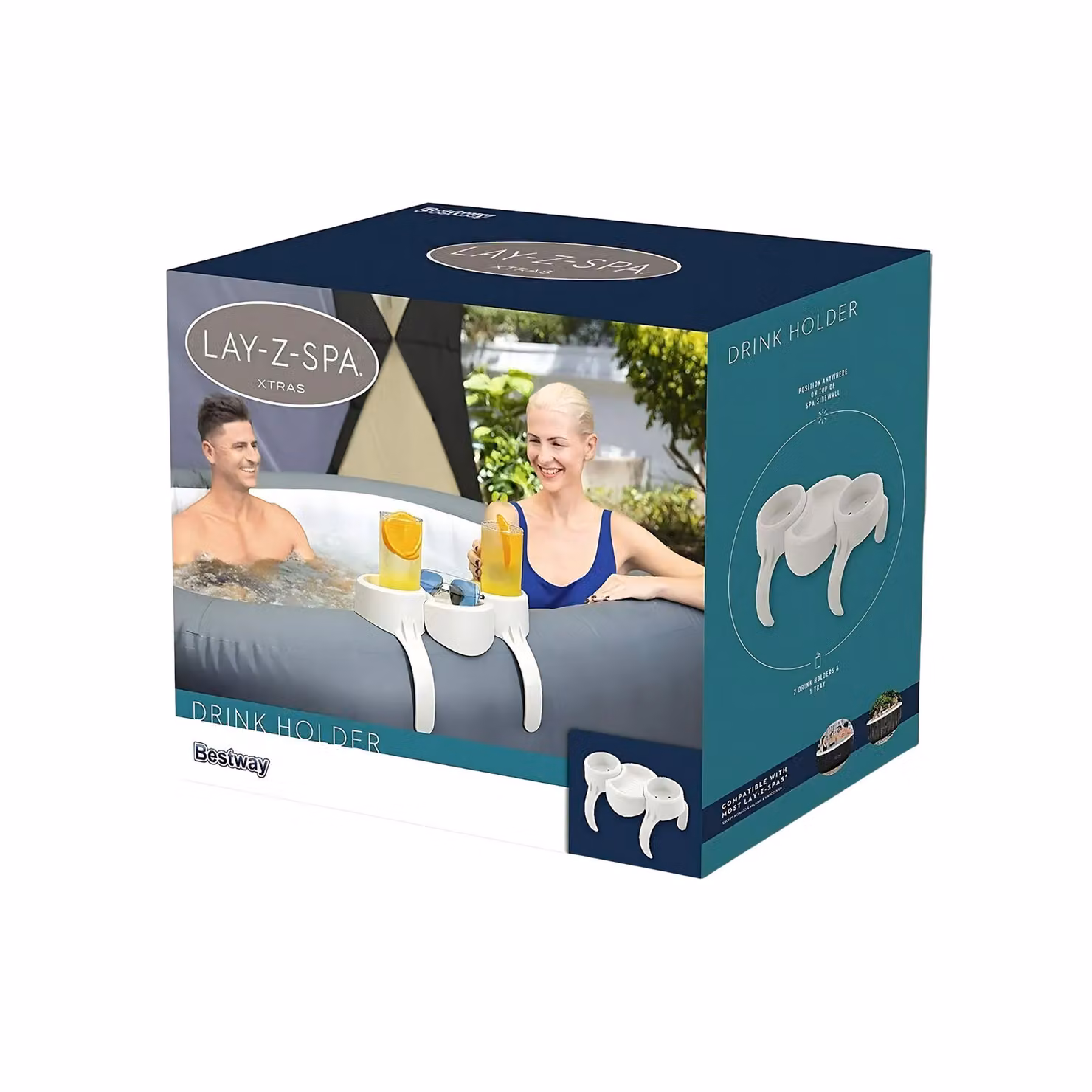 Samuel Alexander Lay-Z-Spa Hot Tub Drinks and Food Holder Inflatable Spa Accessory in Beige – 5