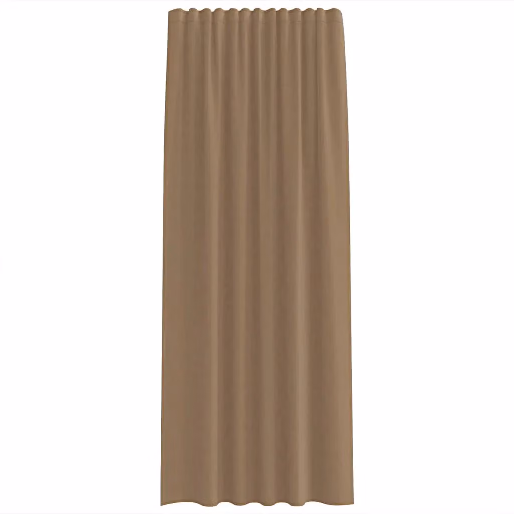 Berkfield Home Transparent Voile Fabric Panel Curtains with Rod Pockets, 2 Pack, Brown – 3