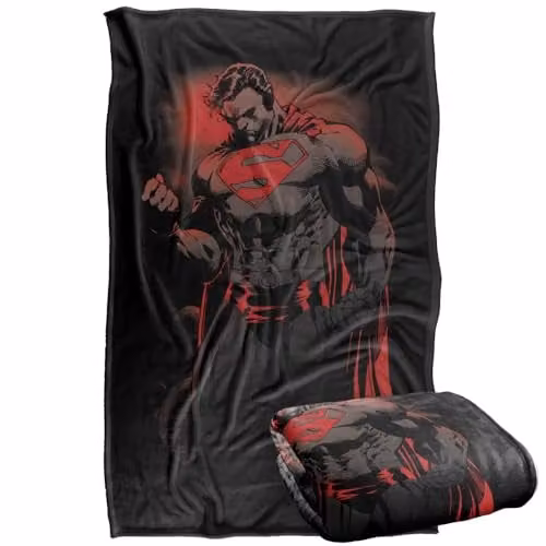 Warner Bros. Superman Red Son Super Soft Fleece Throw Blanket, Multicolour