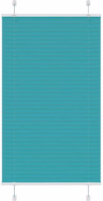 Berkfield Home Single Pleat Petrol Green Fabric Blind, W: 70 cm, H: 150 cm